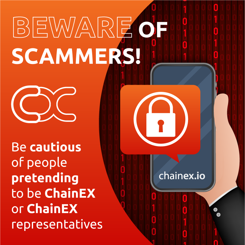 Scammer Alert: How to identify the official ChainEX Accounts